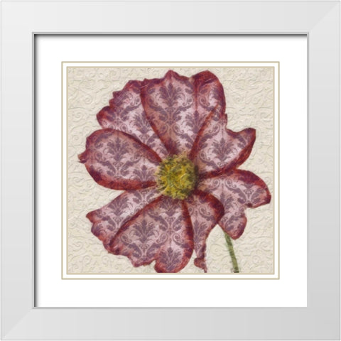 PATTEREND RED PETALS II White Modern Wood Framed Art Print with Double Matting by Greene, Taylor