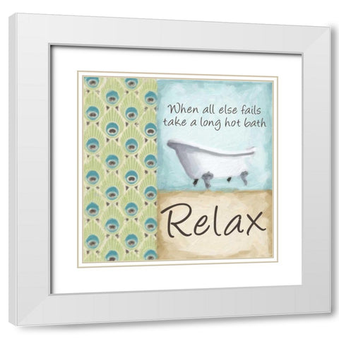 WHEN ALL ELSE FAILS White Modern Wood Framed Art Print with Double Matting by Greene, Taylor