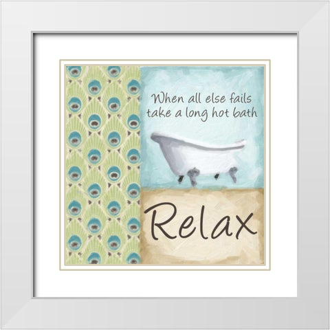 WHEN ALL ELSE FAILS White Modern Wood Framed Art Print with Double Matting by Greene, Taylor