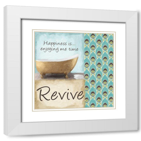 ME TIME White Modern Wood Framed Art Print with Double Matting by Greene, Taylor