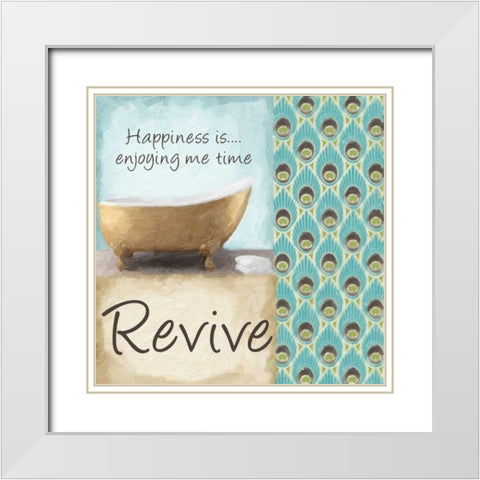 ME TIME White Modern Wood Framed Art Print with Double Matting by Greene, Taylor
