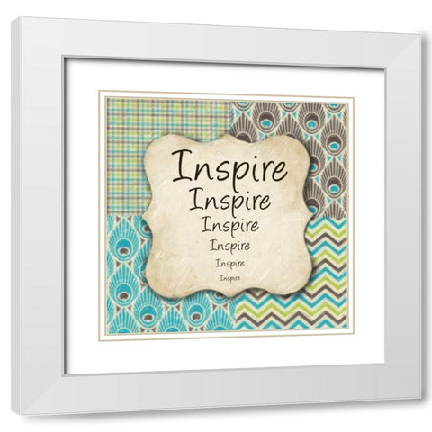 INSPIRES White Modern Wood Framed Art Print with Double Matting by Greene, Taylor