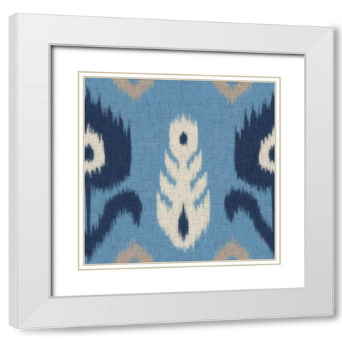 IKAT I White Modern Wood Framed Art Print with Double Matting by Greene, Taylor