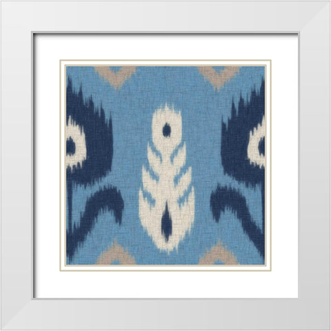 IKAT I White Modern Wood Framed Art Print with Double Matting by Greene, Taylor