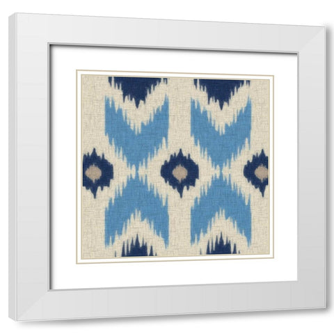 IKAT IV White Modern Wood Framed Art Print with Double Matting by Greene, Taylor