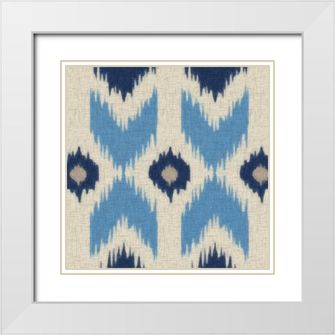 IKAT IV White Modern Wood Framed Art Print with Double Matting by Greene, Taylor