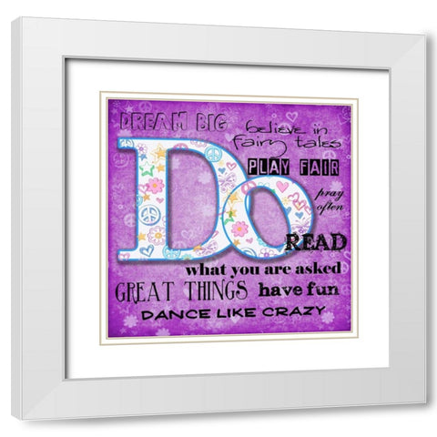 Do White Modern Wood Framed Art Print with Double Matting by Greene, Taylor