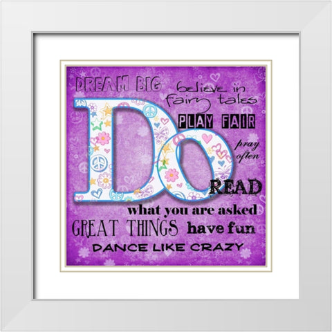 Do White Modern Wood Framed Art Print with Double Matting by Greene, Taylor