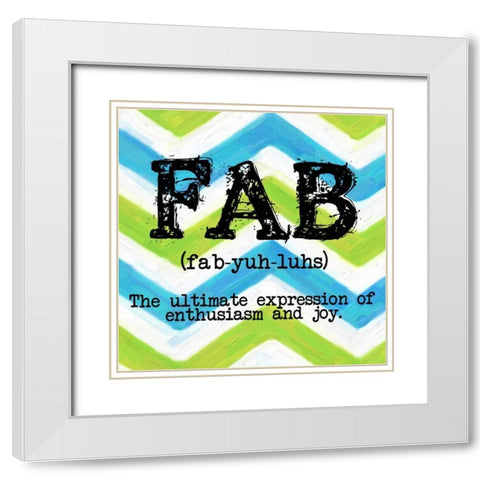FAB White Modern Wood Framed Art Print with Double Matting by Greene, Taylor