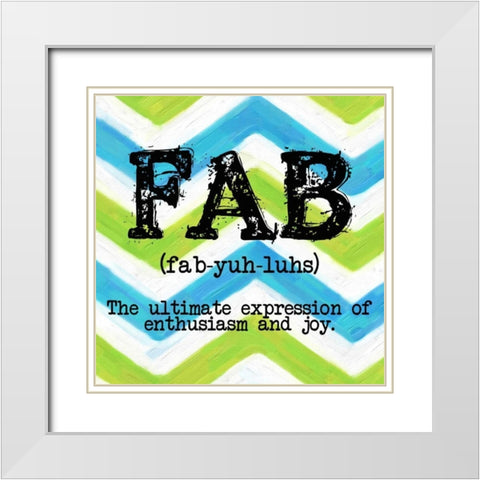 FAB White Modern Wood Framed Art Print with Double Matting by Greene, Taylor
