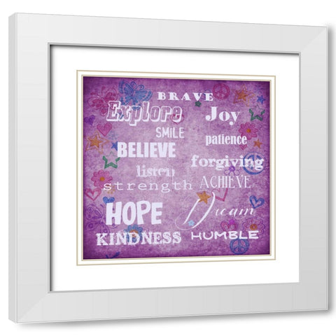 Humble Brave White Modern Wood Framed Art Print with Double Matting by Greene, Taylor