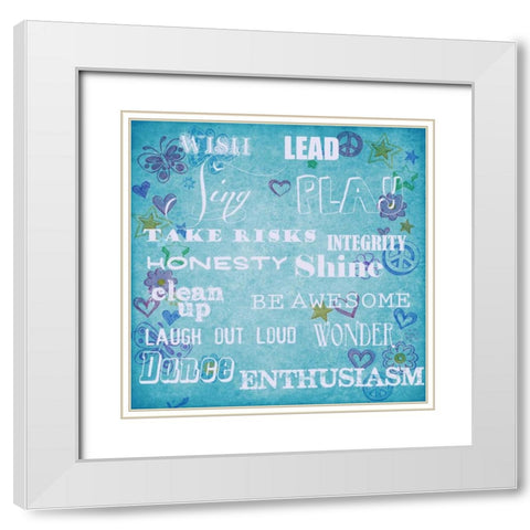 Take Risks White Modern Wood Framed Art Print with Double Matting by Greene, Taylor