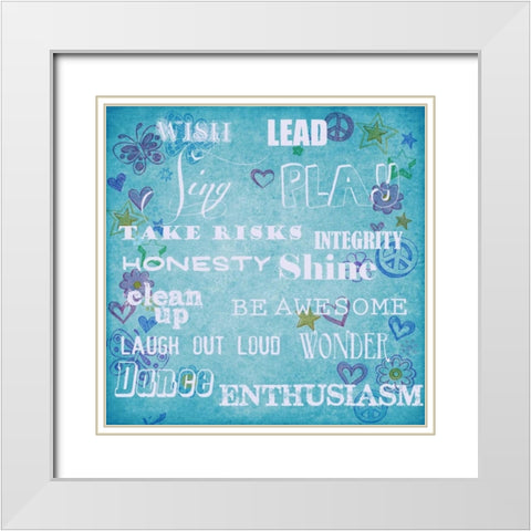 Take Risks White Modern Wood Framed Art Print with Double Matting by Greene, Taylor