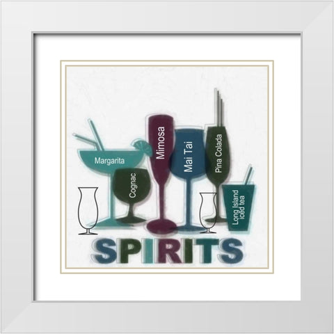 SPIRITS A White Modern Wood Framed Art Print with Double Matting by Greene, Taylor