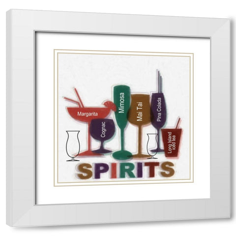 SPIRITS White Modern Wood Framed Art Print with Double Matting by Greene, Taylor