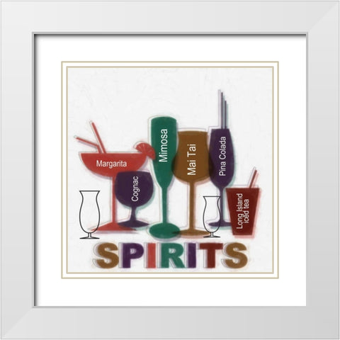SPIRITS White Modern Wood Framed Art Print with Double Matting by Greene, Taylor
