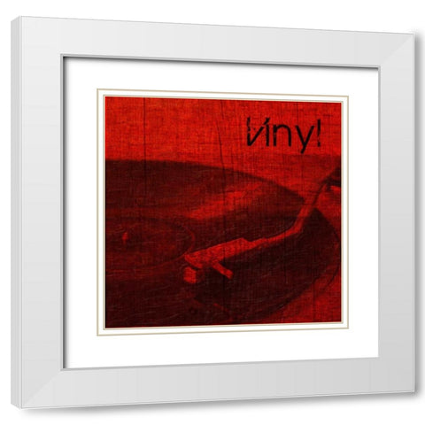 VINYL White Modern Wood Framed Art Print with Double Matting by Greene, Taylor