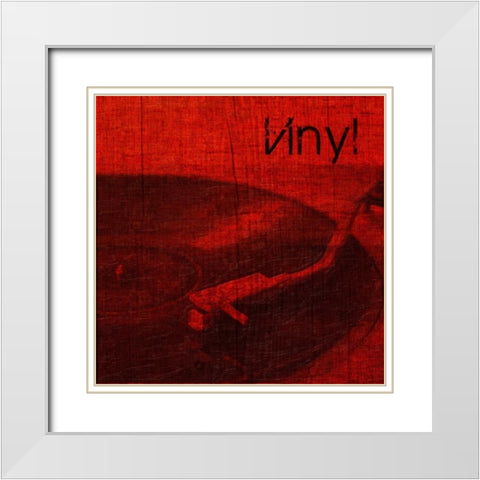 VINYL White Modern Wood Framed Art Print with Double Matting by Greene, Taylor