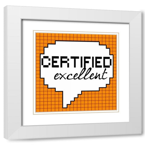Certified Excellent White Modern Wood Framed Art Print with Double Matting by Greene, Taylor