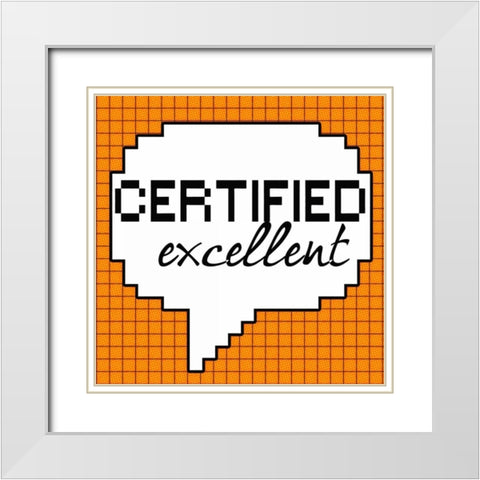 Certified Excellent White Modern Wood Framed Art Print with Double Matting by Greene, Taylor