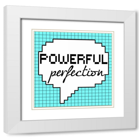 Powerful Perfection White Modern Wood Framed Art Print with Double Matting by Greene, Taylor
