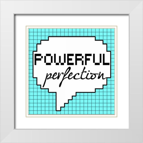 Powerful Perfection White Modern Wood Framed Art Print with Double Matting by Greene, Taylor