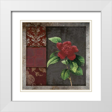 MOODY FLORAL I White Modern Wood Framed Art Print with Double Matting by Greene, Taylor