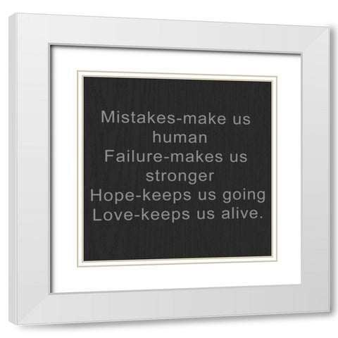 Mistakes White Modern Wood Framed Art Print with Double Matting by Greene, Taylor