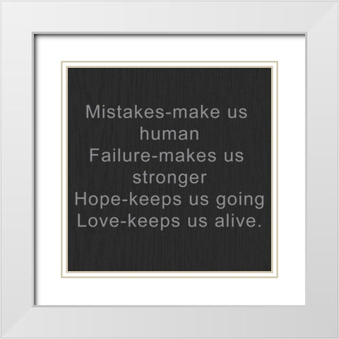 Mistakes White Modern Wood Framed Art Print with Double Matting by Greene, Taylor