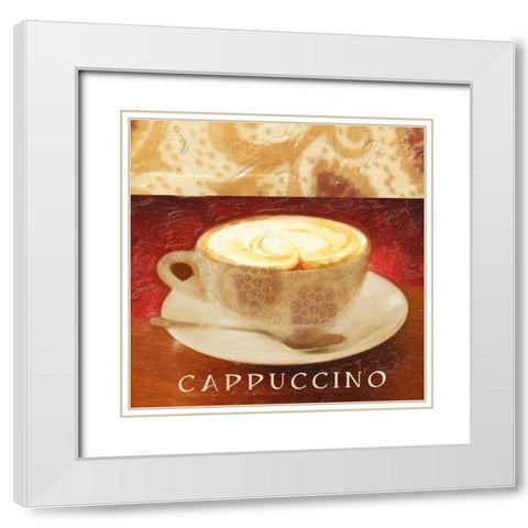 CAPPUCCINO White Modern Wood Framed Art Print with Double Matting by Greene, Taylor