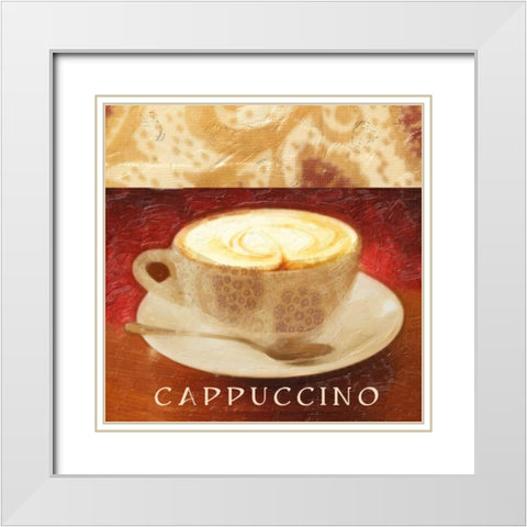 CAPPUCCINO White Modern Wood Framed Art Print with Double Matting by Greene, Taylor
