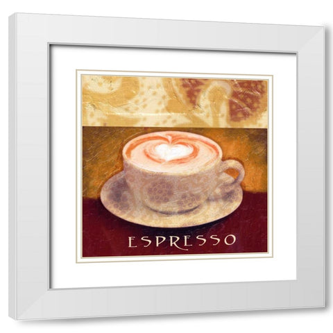 ESPRESSO White Modern Wood Framed Art Print with Double Matting by Greene, Taylor