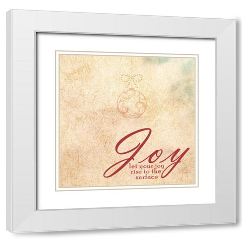 JOY White Modern Wood Framed Art Print with Double Matting by Greene, Taylor