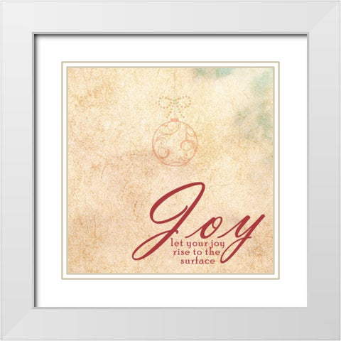 JOY White Modern Wood Framed Art Print with Double Matting by Greene, Taylor
