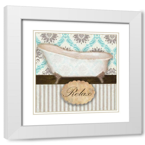 RELAX TUB A1 White Modern Wood Framed Art Print with Double Matting by Greene, Taylor