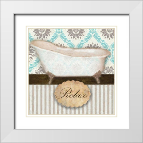 RELAX TUB A1 White Modern Wood Framed Art Print with Double Matting by Greene, Taylor