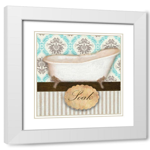 SOAK TUB B1 White Modern Wood Framed Art Print with Double Matting by Greene, Taylor