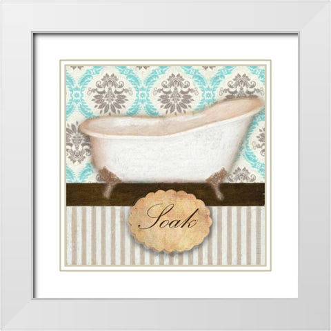 SOAK TUB B1 White Modern Wood Framed Art Print with Double Matting by Greene, Taylor