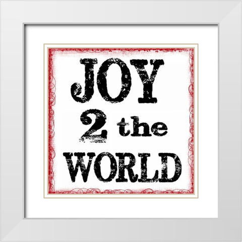 JOY 2 THE WORLD White Modern Wood Framed Art Print with Double Matting by Greene, Taylor