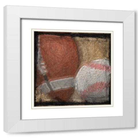 Mancave 1 White Modern Wood Framed Art Print with Double Matting by Greene, Taylor
