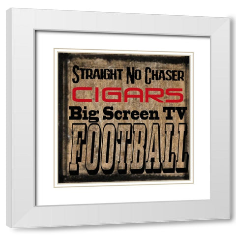 Mancave 2 White Modern Wood Framed Art Print with Double Matting by Greene, Taylor