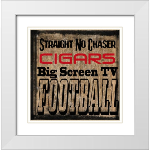 Mancave 2 White Modern Wood Framed Art Print with Double Matting by Greene, Taylor