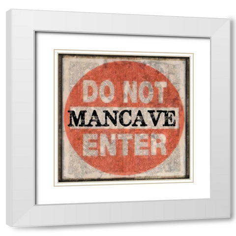 Mancave 5 White Modern Wood Framed Art Print with Double Matting by Greene, Taylor