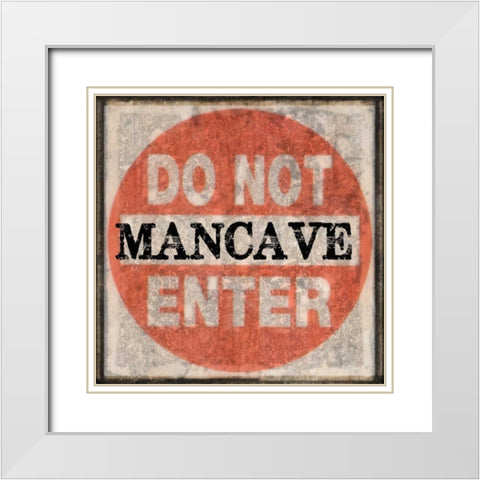 Mancave 5 White Modern Wood Framed Art Print with Double Matting by Greene, Taylor