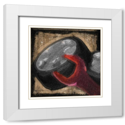Mancave 9 White Modern Wood Framed Art Print with Double Matting by Greene, Taylor