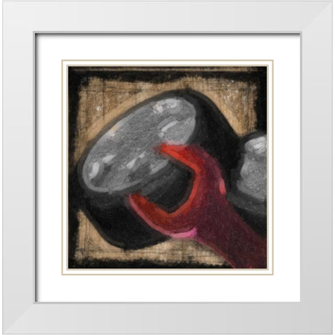 Mancave 9 White Modern Wood Framed Art Print with Double Matting by Greene, Taylor