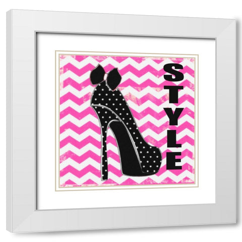 STYLE White Modern Wood Framed Art Print with Double Matting by Greene, Taylor