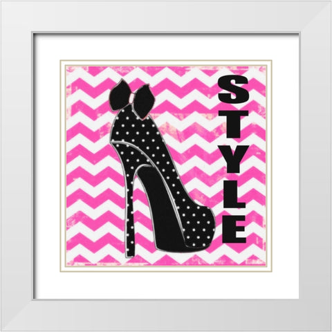 STYLE White Modern Wood Framed Art Print with Double Matting by Greene, Taylor
