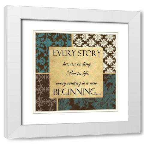 Every Story A White Modern Wood Framed Art Print with Double Matting by Greene, Taylor