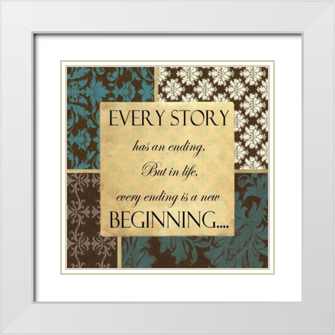 Every Story A White Modern Wood Framed Art Print with Double Matting by Greene, Taylor